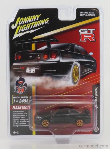 Johnny Lightning - Nissan Skyline Gt-R (Bnr34) 1999 Black Gold