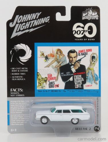 Johnny Lightning - Ford Usa Ranch Station Wagon 1960 - 007 James Bond - From Russia With Love - Dalla Russia Con Amore White