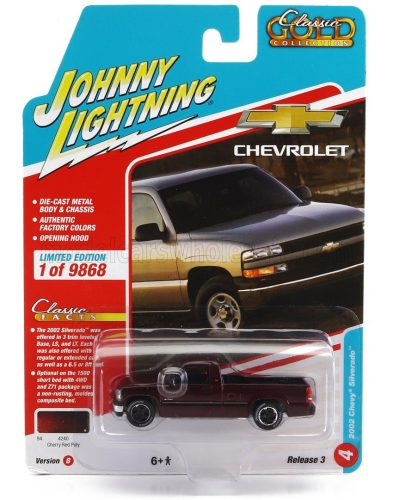 Johnny Lightning - CHEVROLET SILVERADO PICK-UP 2002 RED MET