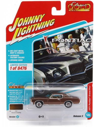 Johnny Lightning - PONTIAC GRAND PRIX COUPE 1971 BROWN MET