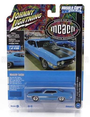 Johnny Lightning - FORD USA TORINO COBRA COUPE 1971 BLUE BLACK