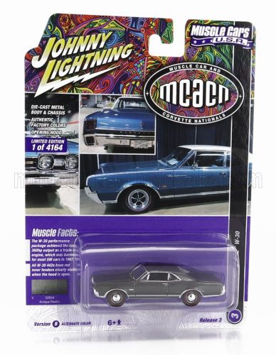 Johnny Lightning - OLDSMOBILE 442 W-30 COUPE 1967 GREY MET