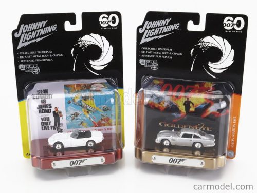 Johnny Lightning - Toyota Set 2X Db5 1965 - 007 James Bond - Goldeneye + 2000Gt Spider 1967 - 007 James Bond - You Only Live Twice - Si Vive Solo Due Volte White