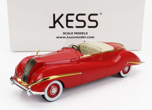 Kess Models - ROLLS ROYCE PHANTOM III LABOURDETTE VUTOTAL CABRIOLET OPEN 1947 RED GOLD