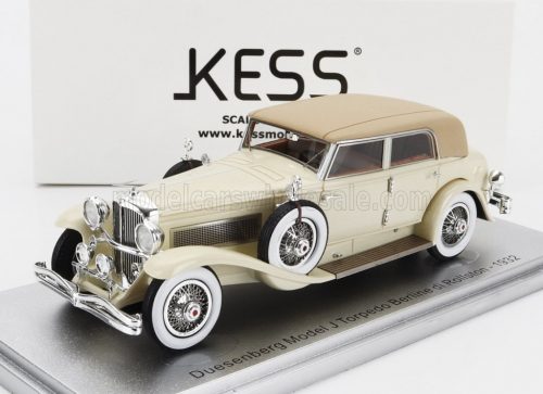 Kess Models - DUESENBERG MODEL J TORPEDO BERLINE ROLLSTON 1932 2 TONE CREAM