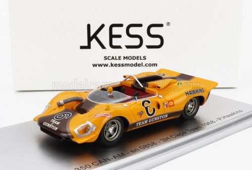 Kess Models - FERRARI 350 P4 SPIDER CAN-AM s/n0858 TEAM GUNSTON N 6 WINNER 3h CAPE TOWN 1968 P.HAWKINS YELLOW BROWN