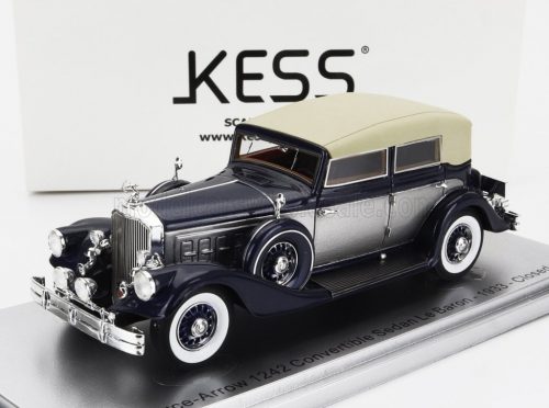 Kess Models - PIERCE ARROW 124 CONVERTIBLE BERLINE SEDAN LE BARON CLOSED 1933 BLUE MET SILVER