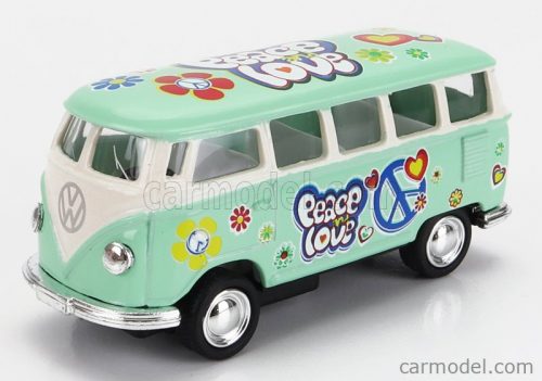 Kinsmart - Volkswagen T1 Samba Minibus Flower 1962 - Without Box Light Green