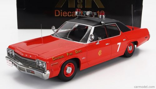 Kkscale - Dodge Monaco N 7 Chicago Fire Engine Department 1974 Red Black