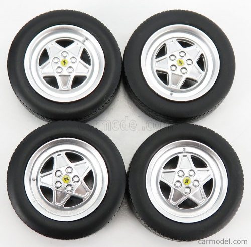 Kk-Scale - Accessories Ferrari 328Gts/Gtb 4X Wheels And Tyre Set 1985 Black