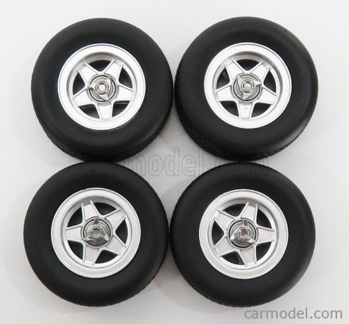 Kk-Scale - Accessories 4X Cromodora Wheel And Tyre Set 1969 Ferrari 365 Gtb Daytona Black