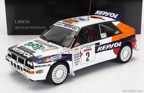 Kyosho - Lancia Delta Hf Integrale Evoluzione Repsol N 2 4Th Rally Tour De Corse 1993 C.Sainz - L.Moya White Blue Orange