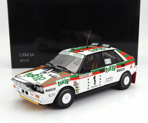 Kyosho - LANCIA DELTA HF INTEGRALE 4WD (night version) TEAM LANCIA TOTIP N 1 WINNER RALLY TARGA FLORIO 1987 DARIO CERRATO - GIUSEPPE CERRI WHITE RED GREEN