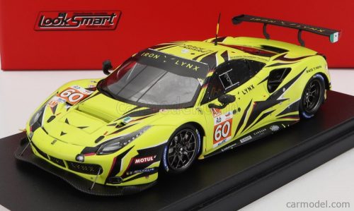 Looksmart - Ferrari 488 Gte Evo 3.9L Turbo V8 Team Iron Lynx N 60 24H Le Mans 2022 C.Schiavoni - A.Balzan - R.Giammaria Yellow Black