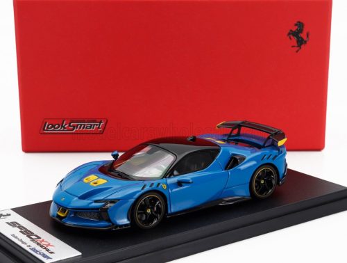 LookSmart - FERRARI SF90 XX STRADALE 2024 AZZURRO DINO - LIGHT BLUE BLACK YELLOW