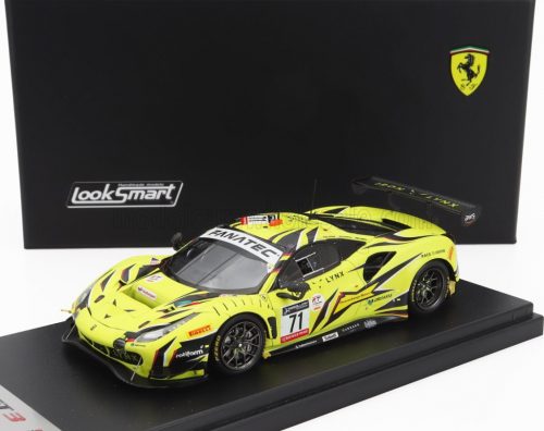 LookSmart - FERRARI 488 GT3 EVO 3.9L TURBO V8 TEAM IRON LYNX N 71 3rd 24h SPA 2022 ANTONIO FUOCO - DAVIDE RIGON - DANIEL SERRA YELLOW BLACK