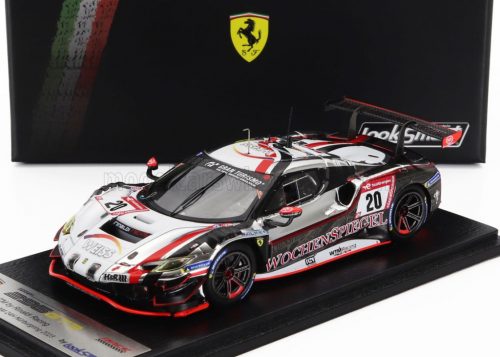 LookSmart - FERRARI 296 GT3 3.0L TWIN TURBO V6 TEAM WTM BY RINALDI RACING N 20 7th 24h NURBURGRING 2023 LEONARD WEISS - JOCHEN KRUMBACH - DANIEL KEILWITZ - INDY DONTJE WHITE BLACK RED