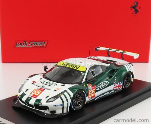 Looksmart - Ferrari 488 Gte Evo 3.9L Turbo V8 Team Spirit Of Race N 55 24H Le Mans 2021 D.Cameron - M.Griffin - D.Perel White Green