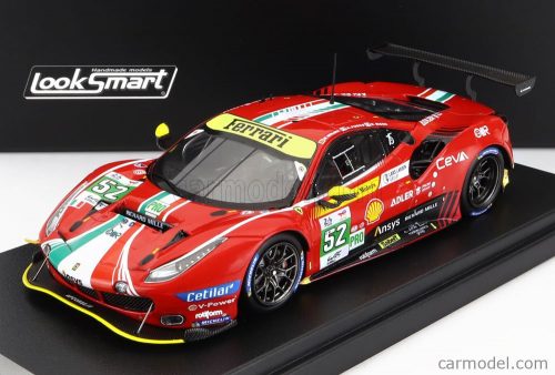 Looksmart - Ferrari 488 Gte Evo 3.9L Turbo V8 Team Af Corse N 52 3Rd Lmgte Pro Class 24H Le Mans 2022 M.Molina - A.Fuoco - D.Rigon Red