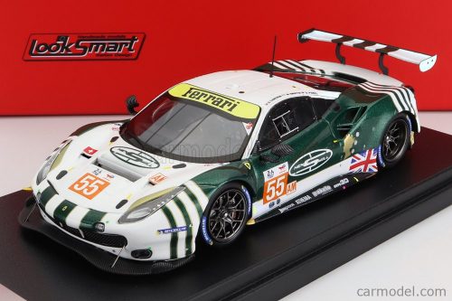 Looksmart - Ferrari 488 Gte Evo 3.9L Turbo V8 Team Spirit Of Race N 55 24H Le Mans 2022 D.Cameron - M.Griffin - D.Perel White Green