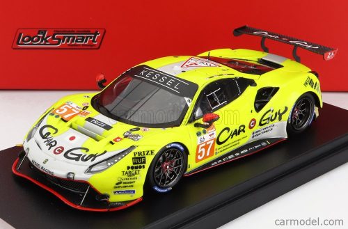 Looksmart - Ferrari 488 Gte Evo 3.9L Turbo V8 Team Kessel Racing N 57 24H Le Mans 2022 T.Kimura - F.Schandorff - M.Jensen Yellow Silver