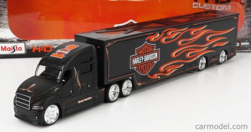 Maisto - Truck H-D Haulers Truck - Harley Davidson 2021 Black Orange