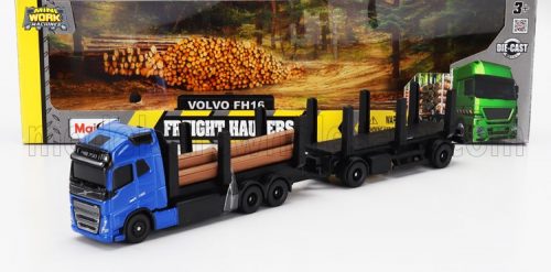 Maisto - VOLVO FH16 XL 750 TRUCK TRASPORTO TRONCHI TRUNK TRANSPORT 2018 BLUE BLACK