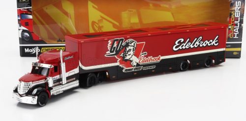 Maisto - MACK ANTHEM TRUCK EDELBROCK CAR TRANSPORTER 2020 RED BLACK