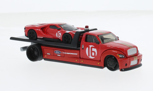 Maisto - Flatbed, rot, 1:64