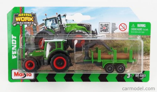 Maisto - Fendt 209 Vario Tractor With Trailer 2022 Green