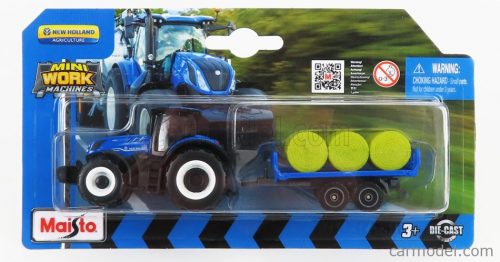 Maisto - New Holland T7-315 Tractor With Trailer 2018 Blue Green