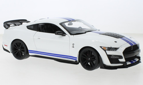 Maisto - Ford Mustang Shelby GT500, weiss/blau, 2020, 1:18