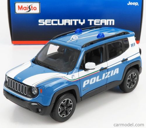 Maisto - Jeep Renegade Polizia 2017 Light Blue White