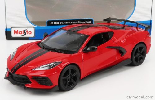 Maisto - Chevrolet Corvette Stingray Coupe High Wing 2020 Red