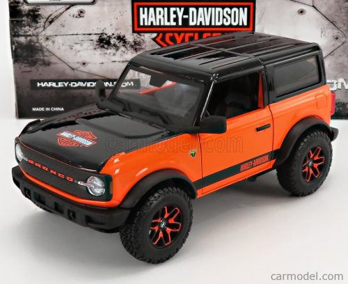 Maisto - Ford Usa Bronco Custom Harley Davidson 2021 Orange Black