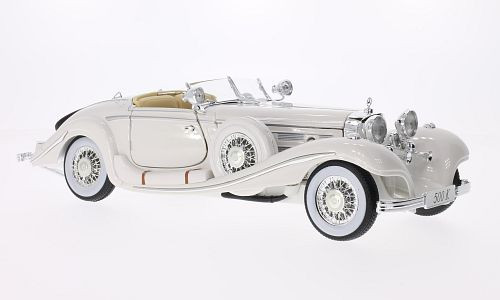 Maisto - Mercedes 500 K Typ Spezial-Roadster, weiss, 1936, Maharadjah, 1:18