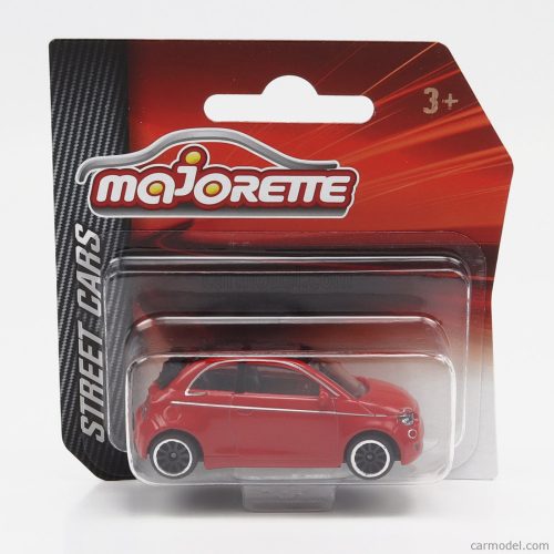 Majorette - Fiat 500E Electric Car Cabriolet Open 2020 Red