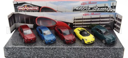 Majorette - ALFA ROMEO SET 5X 4C SPIDER 2015 - 2X GIULIA QUADRIFOGLIO 2016 - 2X TONALE 2023 VARIOUS