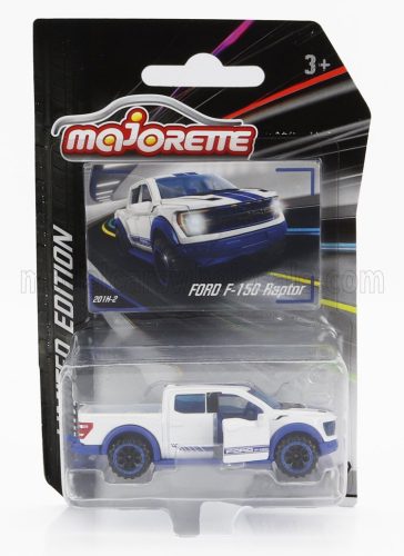 Majorette - FORD USA F-150 PICK-UP RAPTOR 2017 WHITE BLUE