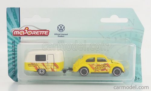 Majorette - Volkswagen Beetle Maggiolino With Roulotte 1951 Yellow White