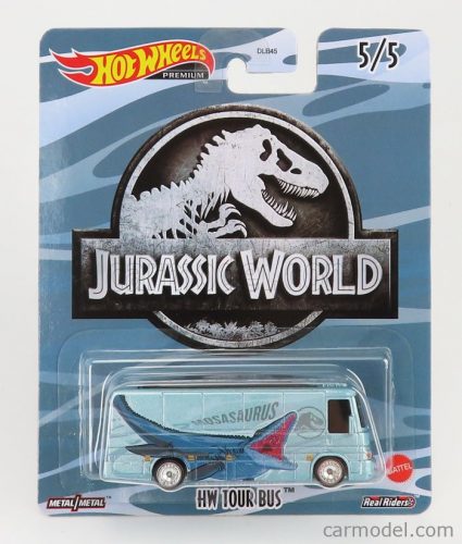 Mattel Hot Wheels - Truck Hw Tour Autobus - Jurassic World Light Blue Met