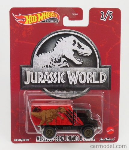 Mattel Hot Wheels - Mercedes Benz Unimog U1300L Truck - Jurassic World Black Red