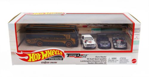 Mattel Hot Wheels - AUDI SET 4X EURO HAULER CAR TRANSPORTER - QUATTRO SPORT N 3 - LAMBORGHINI ESSENZA - SAUBER MERCEDES N 61 24h LE MANS VARIOUS