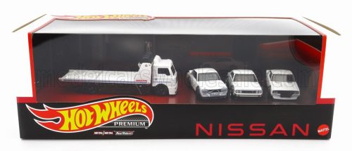 Mattel Hot Wheels - NISSAN SET 4X FLEETSTREET TRUCK CAR TRANSPORTER - SKYLINE 2000GT-R - SKYLINE C210 - SKYLINE HT2000 GT-X WHITE