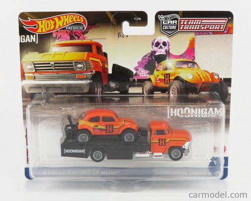 Mattel Hot Wheels - Volkswagen Horizon Truck With Baja Beetle 1955 Orange Black