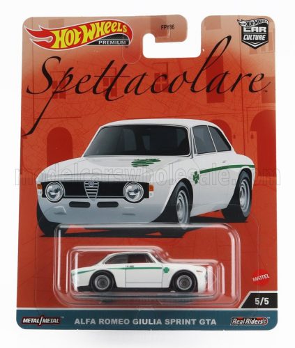 Mattel Hot Wheels - ALFA ROMEO GIULIA SPRINT GTA 1965 WHITE GREEN