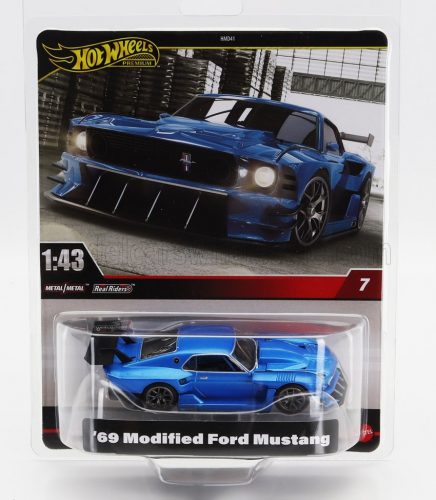 Mattel Hot Wheels - FORD USA MUSTANG MODIFIED COUPE 1969 - BLISTER BOX BLUE MET