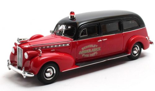 Matrix Scale Models - PACKARD HENNEY FIRE DEPARTMENT AMBULANCE 1940 RED BLACK