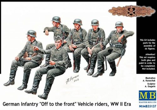 Master Box - German Infantry Off the front, Vehicle riders, WW II Era