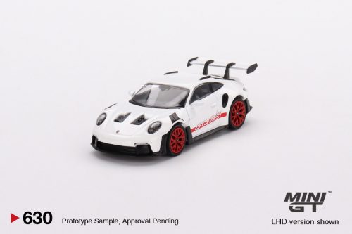 Minigt - 1:64 Porsche 911 (992) GT3 RS White with Pyro Red Accent Package, White (LHD) - MINI GT